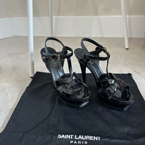 Saint Laurent Black Patent Leather Heels